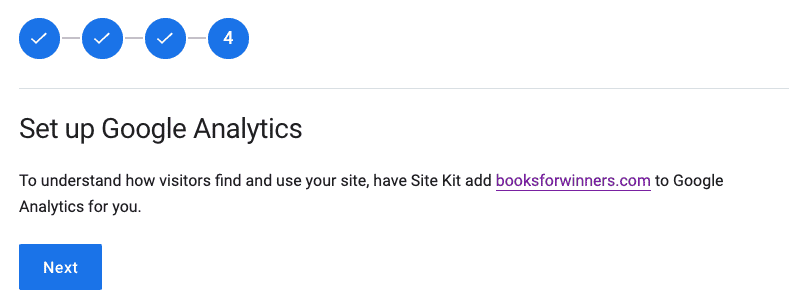 Site Kit 4 Set Up Google Analytics