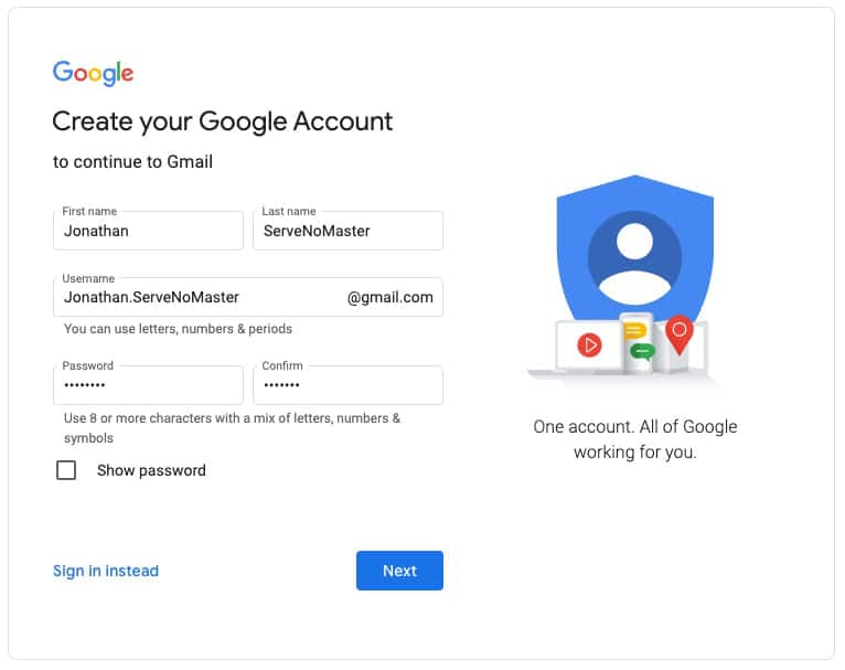 Gmail Choose Email Address 1