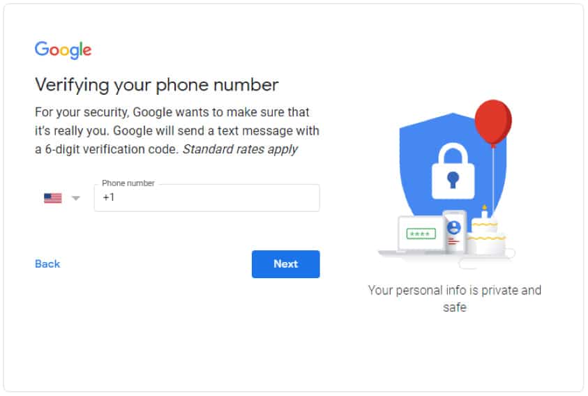 Gmail Verify Phone Number