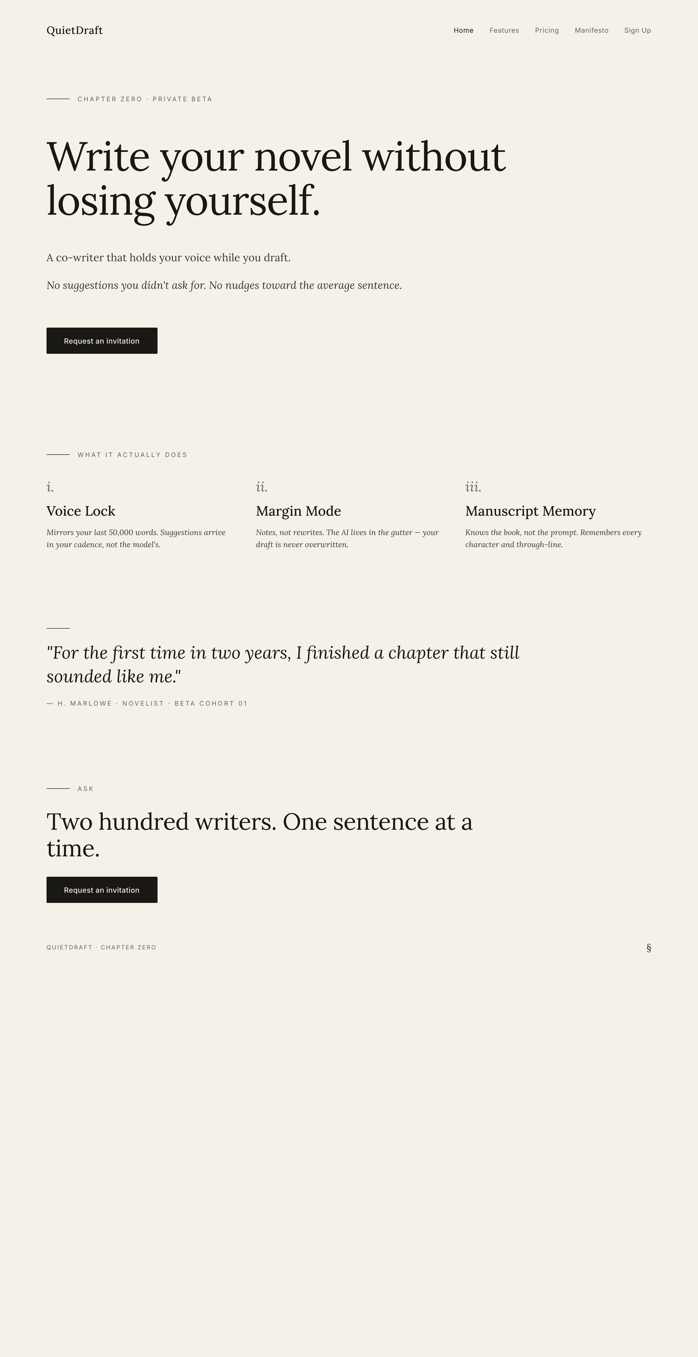 Pencil and DESIGN.md together looked nearly identical to Pencil alone, with my wording intact